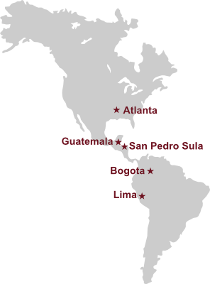 Map of the Americas with FTA Locations